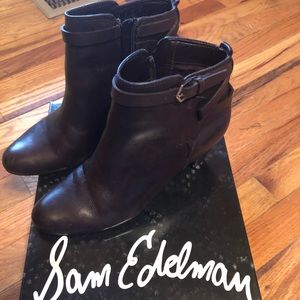 Sam Edelman brown booties
